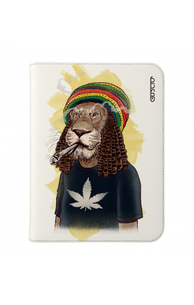 Cover Universal Tablet Case per 7/8" display - Leone Rasta su bianco