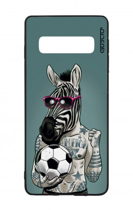 Samsung S10Plus WHT Two-Component Cover - Zebra