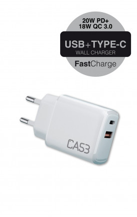 20W Wall Charger USB/Type-C - Neutro