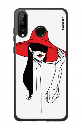 Huawei P30Lite WHT Two-Component Cover - Red Hat