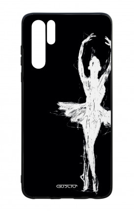 Cover Bicomponente Huawei P30PRO - Ballerina su nero