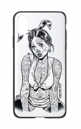 Apple iPhone X White Two-Component Cover - Chicana Rabbit