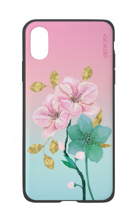 Apple iPhone X White Two-Component Cover - Pink Flowers