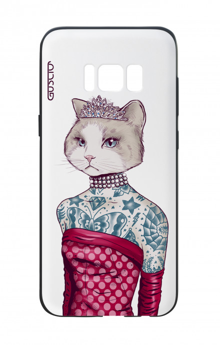 Cover Bicomponente Samsung S8 Plus - Gattina principessa bianco