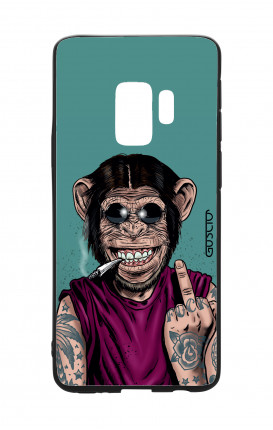 Samsung S9 WHT Two-Component Cover - Monkey's always Happy