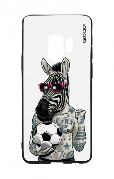 Cover Bicomponente Samsung S9 - Zebra bianco