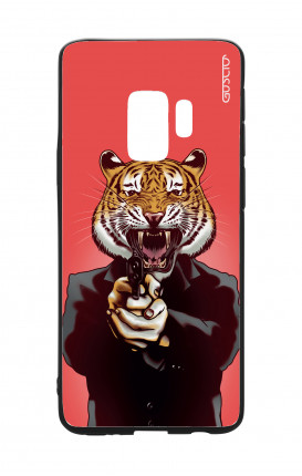 Samsung S9 WHT Two-Component Cover - Tiger with Gun