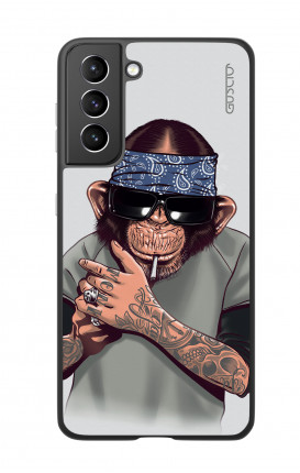 Cover Bicomponente Samsung S21 Plus - Scimpanze con bandana