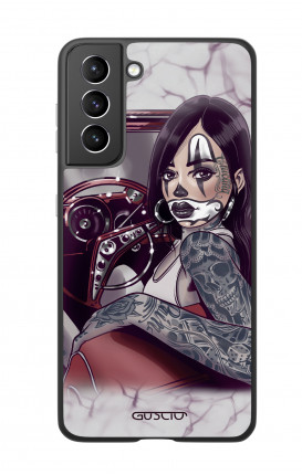 Cover Bicomponente Samsung S21 Plus - Pin Up Chicana in auto