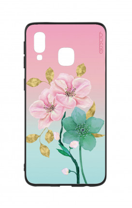 Samsung A40 WHT Two-Component Cover - Pink Flowers