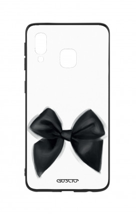 Samsung A40 WHT Two-Component Cover - Black Bow
