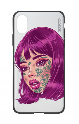 Apple iPhone XR Two-Component Cover - Tattooed Girl face