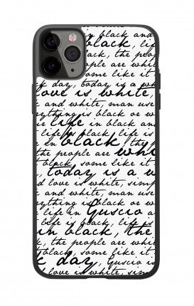 Cover Bicomponente Apple iPhone 11 PRO MAX - Scritte in bianco e nero