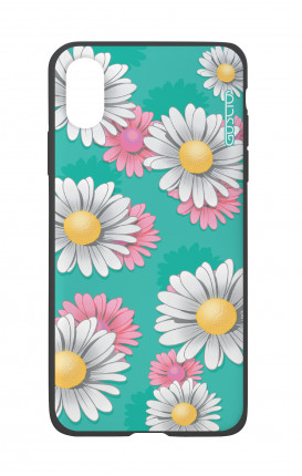 Apple iPhone X White Two-Component Cover - Daisy Pattern
