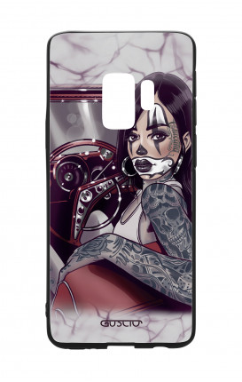 Samsung S9 WHT Two-Component Cover - Chicana Pin Up on her way