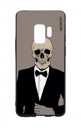 Samsung S9 WHT Two-Component Cover - Tuxedo Skull