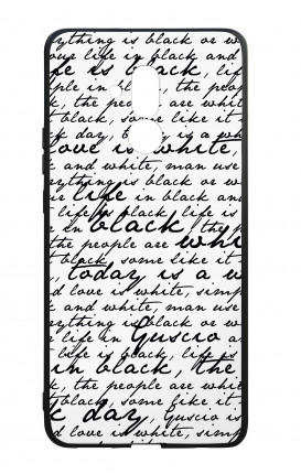 Cover Bicomponente Huawei Mate 20 Lite - Scritte in bianco e nero