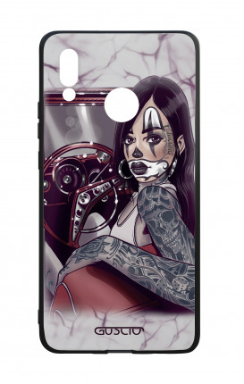 Cover Bicomponente Huawei P20Lite - Pin Up Chicana in auto