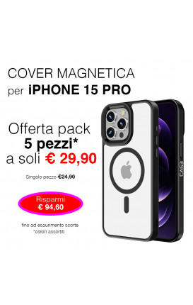 PACK 5 Cover Magnetica iPhone 15 PRO