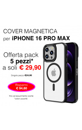 PACK 5 Cover Magnetica per iPhone 16 PRO MAX