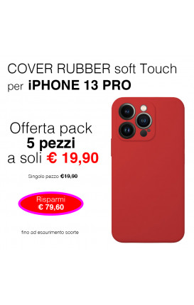 PACK 5 Cover Rubber Soft Touch iPhone 13 PRO