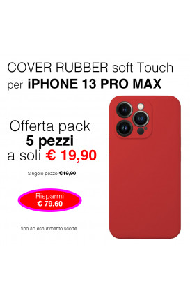 PACK 5 Cover Rubber Soft Touch iPhone 13 PRO MAX