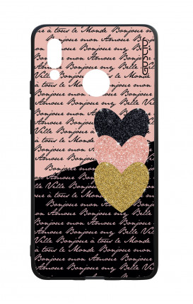Huawei P20Lite WHT Two-Component Cover - Hearts on words