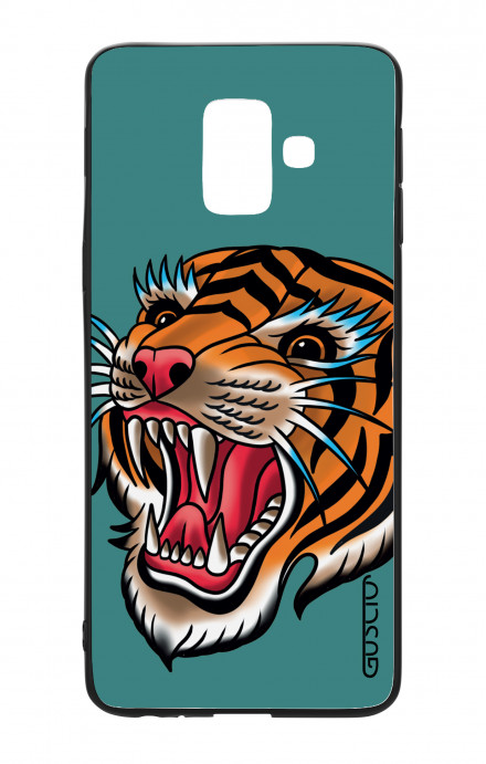 Cover Bicomponente Samsung J6 2018 WHT - Tigre Tattoo su ottanio