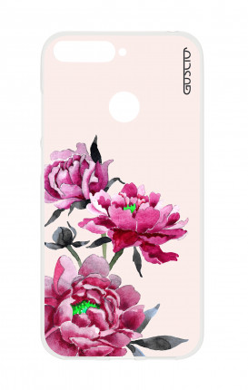 Cover TPU HUAWEI P SMART - Peonie rosa
