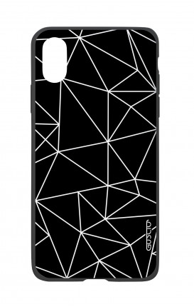 Apple iPh XS MAX WHT Two-Component Cover - Geometric Abstract