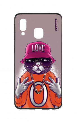 Cover Bicomponente Samsung A20e - Gatto LOVE