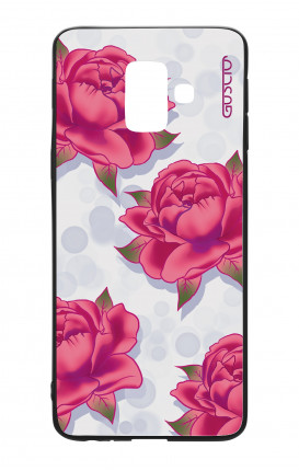 Samsung A6 Plus WHT Two-Component Cover - Rose pattern