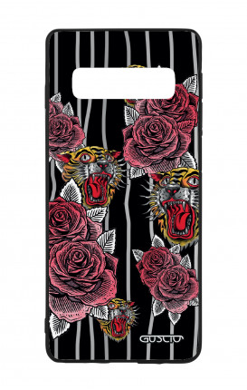 Cover Bicomponente Samsung S10 - Rose e tigri tattoo