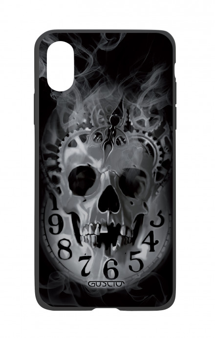 Apple iPhone X White Two-Component Cover - Skull & Clock