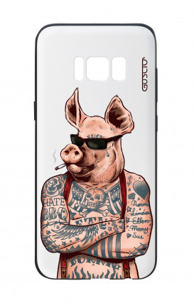 Cover Bicomponente Samsung S8 - Maiale bianco