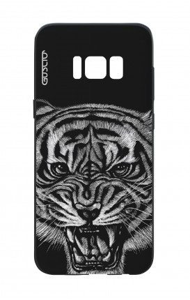 Samsung S8 White Two-Component Cover - Black Tiger