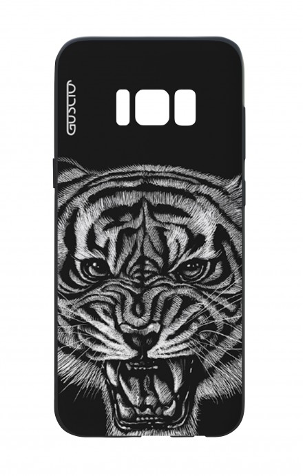 Samsung S8 White Two-Component Cover - Black Tiger