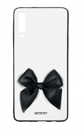 Samsung A50 WHT Two-Component Cover - Black Bow