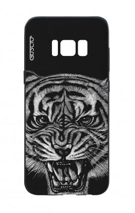 Samsung S8 Plus White Two-Component Cover - Black Tiger