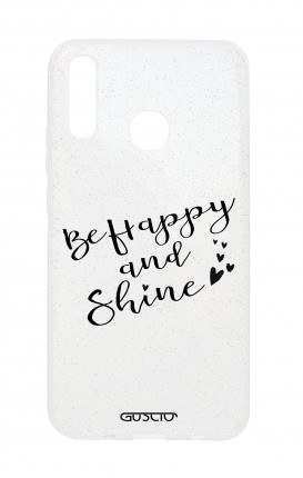 Cover Glitter Soft Huawei P20 Lite - Sii felice e brilla