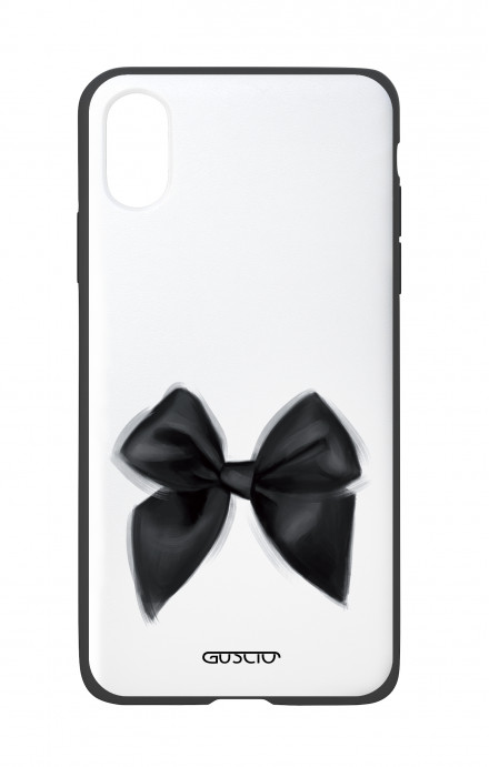 Apple iPhone X White Two-Component Cover - Black Bow