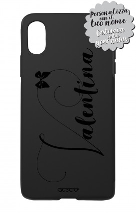 Cover Skin Feeling Apple iphone XS MAX BLK - Nome Fiocco max 13 caratteri