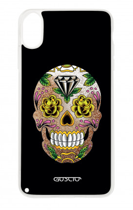 Cover GLITTER Liquid Apple iphone XS MAX GLD - BLACK Calavera Zoom