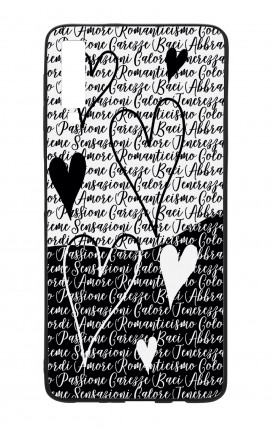 Samsung A50 WHT Two-Component Cover - Black & White Writings