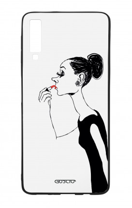 Cover Bicomponente Samsung A70  - Miss con rossetto