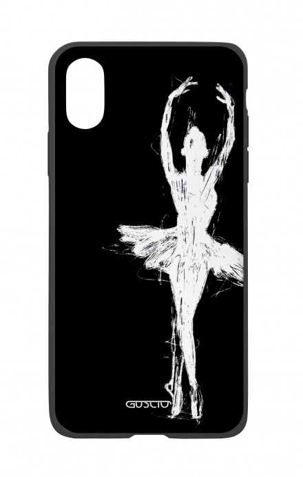 Cover Bicomponente Apple iPhone X/XS  - Ballerina su nero