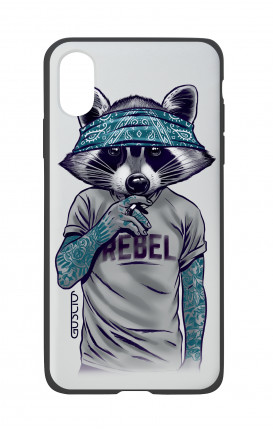 Apple iPhone XR Two-Component Cover - Raccoon with bandana