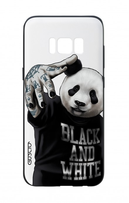 Cover Bicomponente Samsung S8 Plus - Panda b&w bianco