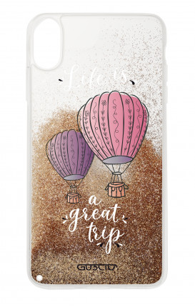 Cover GLITTER Liquid Apple iphone XR GOLD - Life is a Great Trip