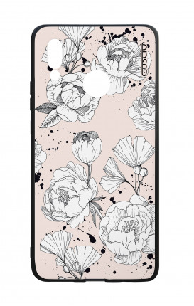 Huawei P20Lite WHT Two-Component Cover - Peonias